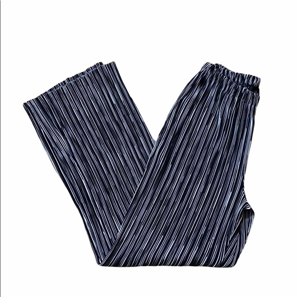 ERIC Signature Striped Black White Wide Leg Pants S - Picture 1 of 7